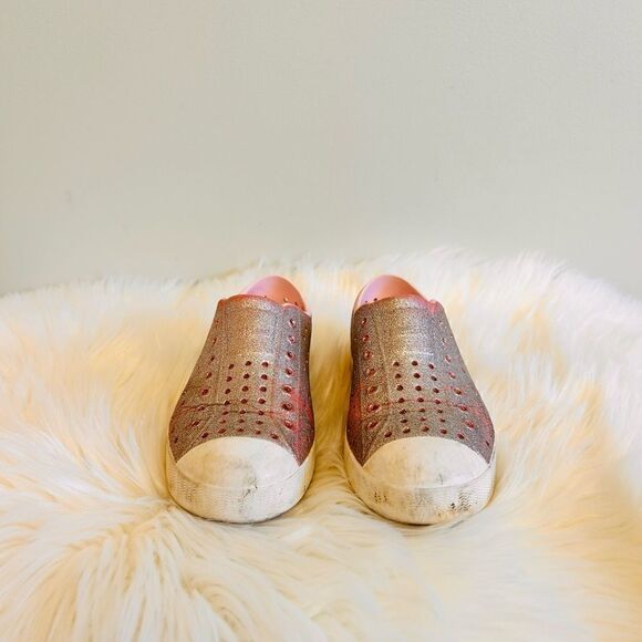 Native Jefferson Bling Girls Shoes Glitter Pink! ❤️ - Picture 3 of 6
